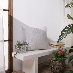 Μαξιλάρι Διακοσμητικό (Με Γέμιση) Treviso 04 Grey Teoran 43X43 Βαμβάκι-Πολυέστερ
