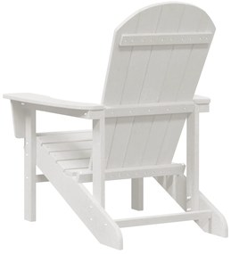 vidaXL Adirondack Καρέκλα Λευκή 74x82x91 εκ HDPE
