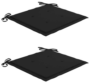 vidaXL Καρέκλες Εξωτ. Χώρου Πτυσσόμενες 2 τεμ Ξύλο Ακακίας &amp; Μαξιλάρια