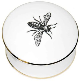 Μπιζουτιέρα - Βάζο Αποθήκευσης Teeny Tiny Bee 1950-TBL Φ11X5cm White-Black Rory Dobner Porcelain