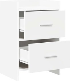 vidaXL Κομοδίνα Λευκό 40 x 30 x 60 cm Επεξεργασμένο Ξύλο
