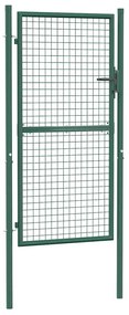 vidaXL Πόρτα Περίφραξης Πράσινη 100x175 εκ. από Ατσάλι