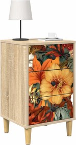 vidaXL Κομοδίνο GENNEP Sonoma Δρυς 36 x 33 x 60 εκ Επεξεργασμένο Ξύλο