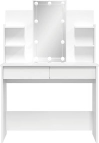 vidaXL Μπουντουάρ με LED Φώτα Λευκό 96x40x142 εκ.
