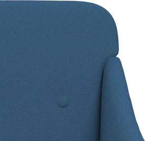 vidaXL Πολυθρόνα Μπλε 63 x 76 x 80 εκ. Υφασμάτινη