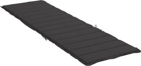 vidaXL Μαξιλάρια ξαπλώστρας Ύφασμα Oxford (100% πολυεστέρας) Μαύρο