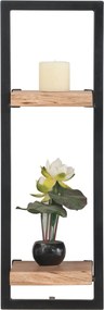 LIZARD Frame Ράφι Μέταλλο Βαφή Μαύρο, Ξύλο Ακακία Φυσικό   1τμχ