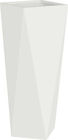 vidaXL Γλάστρα 2 pcs Λευκό 30 x 30 x 75 εκ Ατσάλι