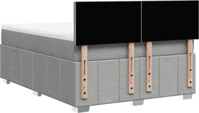 vidaXL Κρεβάτι Boxspring με Στρώμα Αν. Πράσινο 160x200εκ Υφασμάτινο