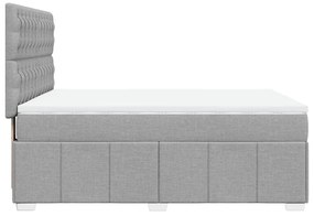 ΚΡΕΒΑΤΙ BOXSPRING ΜΕ ΣΤΡΩΜΑ ΑΝΟΙΧΤΟ ΓΚΡΙ 140X190 ΕΚ. ΥΦΑΣΜΑΤΙΝΟ 3293970