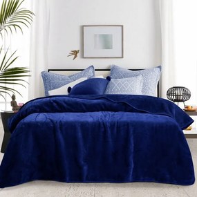 Bonsai Home Κουβέρτα Βελουτέ Super Soft Μονή 160x220 - Neffy Μπλε