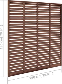 vidaXL Πάνελ Περίφραξης με Περσίδες Καφέ 180 x 180 εκ. από WPC