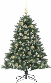 vidaXL Τεχνητό Χριστουγεννιάτικο Δέντρο με 150 LED Πράσινο 120 cm