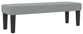 vidaXL Κρεβάτι με Στρώμα & Πάγκο Λαμπερό Γκρι 140x190 cm Ύφασμα