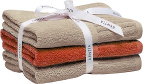 Πετσέτες Προσώπου (Σετ 3τμχ) Kentia Versus Vance 360gsm Μπεζ,Τερακότα