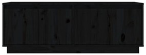 vidaXL Έπιπλο Τηλεόρασης Μαύρο 110x34x40 εκ. από Μασίφ Ξύλο Πεύκου