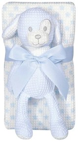 Κουβέρτα Βρεφική Με Παιχνίδι 8856 White-Blue Greenwich Polo Club Αγκαλιάς 75x100cm 100% Βαμβάκι