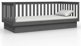 820387 vidaXL Καναπές Κρεβάτι Γκρί 100 x 200εκ. από Μασίφ Ξύλο Πεύκου