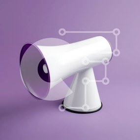 Intra Συλλεκτικό Ξύλινο Παζλ Plywood 4mm - Κομψό μεγάφωνο σε μωβ φόντο Σε Ξύλινο Κουτί - Διαστάσεις: 10x10 cm – 25 κομμάτια