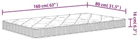 Στρώμα Αφρού Παιδικό Medium Soft 80x160 εκ. - Λευκό