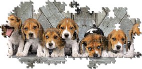 Clementoni Παζλ Panorama High Quality Collection Σκυλάκια Beagles 1000 τμχ - Compact Box