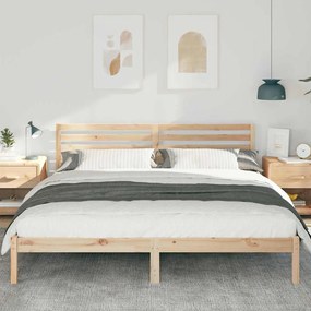vidaXL Σκελετός Κρεβατιού Καφέ 180 x 200 cm Μασίφ ξύλο πεύκου