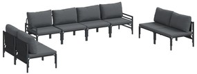 vidaXL Σετ Καναπέ Κήπου 8 pcs Ανθρακί Ατσάλι