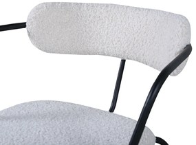 Καρέκλα Dallas 1711, Άσπρο, Μαύρο, 69x68x49cm, 9 kg, Ταπισερί, Μεταλλικά, Μπράτσα | Epipla1.gr