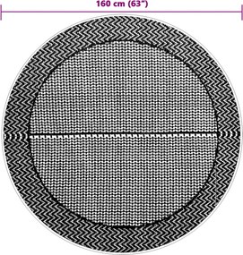 vidaXL Χαλί εξωτερικού χώρου ARAKIL γκρι Ø160 cm PP
