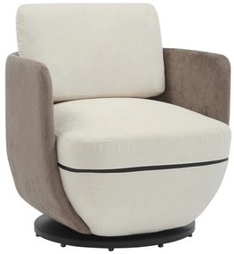 Πολυθρόνα Περιστρεφόμενη Coupa 350-000024 75x77x79cm Beige-Taupe