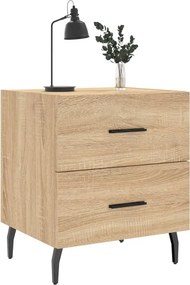 vidaXL Κομοδίνα 2 τεμ. Sonoma Δρυς 40 x 35 x 47,5 εκ. Επεξεργ. Ξύλο