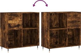 vidaXL Δισκοθήκη Καπνιστή Δρυς 84,5 x 38 x 89 εκ. από Επεξεργ. Ξύλο