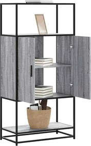 vidaXL Highboard Grey Sonoma Κατασκευασμένο ξύλο και μέταλλο