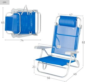 Καρέκλα στην παραλία Aktive 47 x 82 x 49 cm (x2)