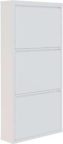 Shoe Cabinet 3 Piece Metal - White White