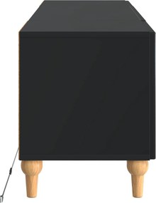 vidaXL Ντουλάπα LED Τηλεόρασης Μαύρο Επεξεργασμένο Ξύλο