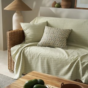 Ριχτάρι Πολυθρόνας (180x180) Gofis Home Elysia Silver Garden Green 531/18