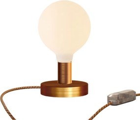 Επιτραπέζιο Φωτιστικό Μεταλλικό Posaluce Globe Χάλκινο Αντικέ Dimmer