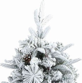 vidaXL Τεχνητό Χριστουγεννιάτικο Δέντρο με Άξονα με βάση Λευκό 150 cm