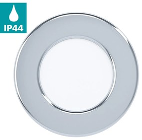 Σποτ Στρογγυλό Χωνευτό Chrome 7,5cm IP44 LED 2,7w 3000K 330lm Eglo Fueva-5 99204