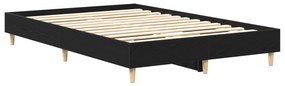 vidaXL κρεβάτι  140x190 εκ. Μαύρο ξύλο δρυς