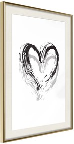 Αφίσα - Painted Declaration of Love - 20x30 - Χρυσό - Με πασπαρτού