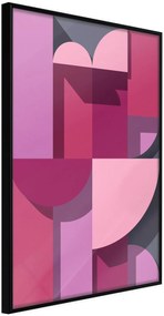 Αφίσα - Pink Geometry - 20x30 - Μαύρο - Χωρίς πασπαρτού