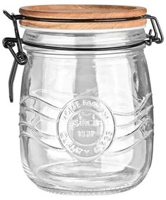 Estia Δοχείο Αποθήκευσης Allure Γυάλινο 750ml 11x11x15.5cm Καπάκι Με Κλιπ 01-23898
