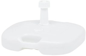 vidaXL Βάση Ομπρέλας Λευκή 16 Λίτρα Πλαστική για Άμμο / Νερό