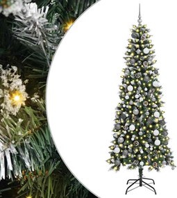 vidaXL Τεχνητό Χριστουγεννιάτικο Δέντρο με 300 LED Πράσινο 210 cm