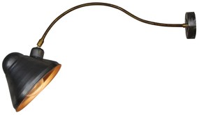 Φωτιστικό Τοίχου - Απλίκα HL-127-1W REN BRONZE-GREY WALL LAMP - Μέταλλο - 77-3193