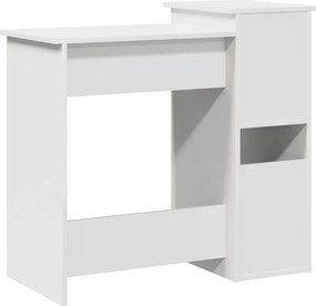 Γραφείο vidaXL με ράφια Λευκό 84x40x78 cm Κατασκευασμένο ξύλο