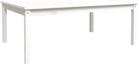 vidaXL Τραπέζι Κήπου Λευκό 121x82,5x45 εκ. από Μασίφ Ξύλο Πεύκου