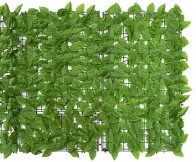 vidaXL Διαχωριστικό Βεράντας με Πράσινα Φύλλα 600 x 100 εκ.